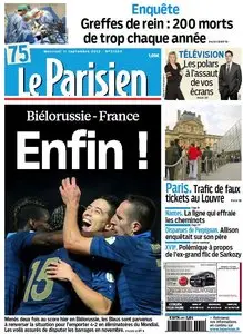 Le Parisien + Cahier Paris du Mercredi 11 Septembre 2013