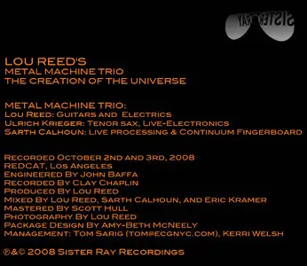 Lou Reed's Metal Machine Trio - The Creation of the Universe (2008) [2CD] {Sister Ray}