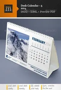 GraphicRiver Desk Calendar-5 2014