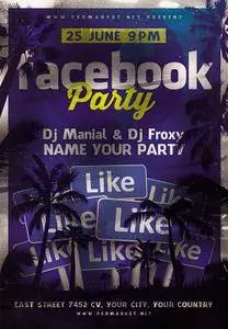 PSD Template - Facebook Party Flyer