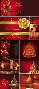 Red Christmas Vector Pack