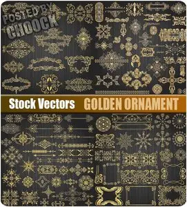 Golden ornament - Stock Vector