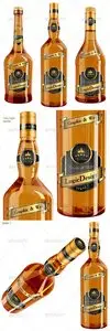 GraphicRiver Whisky & Cognac Bottle Mock Up