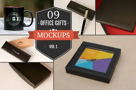 CreativeMarket - Gorgeous Office Gift Mockups Vol. 1