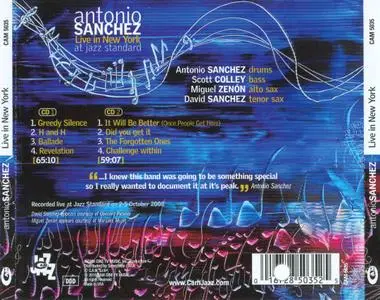 Antonio Sanchez - Live in New York at Jazz Standard (2CD) (2010)