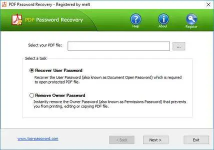 Top Password PDF Password Recovery 1.90 Portable