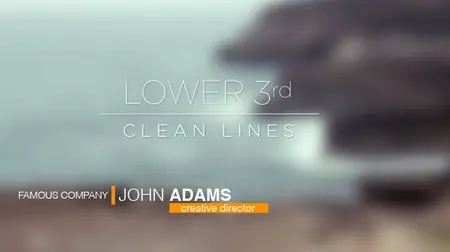 Lower 3rds - Clean Lines - Project for After Effects (VideoHive)