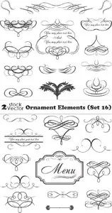 Vectors - Ornament Elements (Set 16)