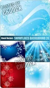 Snowflakes background 20 - Stock Vector
