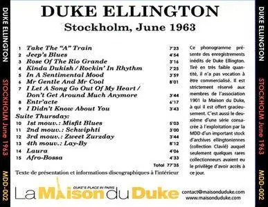 Duke Ellington - Stockholm, June 1963 (2012) {La Maison du Duke MDD 002}