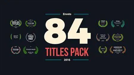 84 Titles Pack - Project for After Effects (VideoHive)