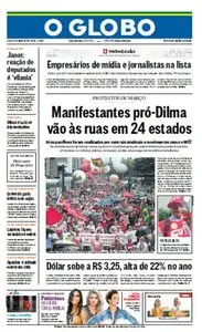 O Globo - 14 de março de 2015 - Sábado