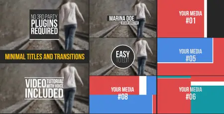 Minimal Titles And Transitions - Project for After Effects (VideoHive)