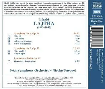 Pecs Symphony Orchestra & Nicolás Pasquet - Lajtha: Symphonies Nos. 5 & 6 (2017)