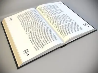 3D model of opened book