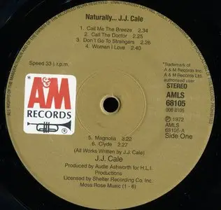 J.J. Cale ‎– Naturally {UK Repress} vinyl 24/96 (NEW RIP + NEW RIG)