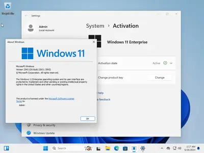 Windows 11 Enterprise 23H2 Build 22631.3593 (No TPM Required) Preactivated Multilingual May 2024