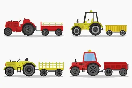 Tractors With Trailers Illustrated