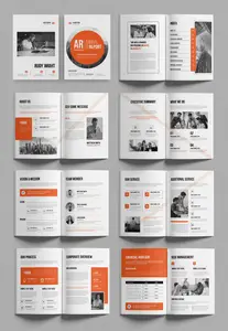 Annual Report Layout With Orange Accents 773252975