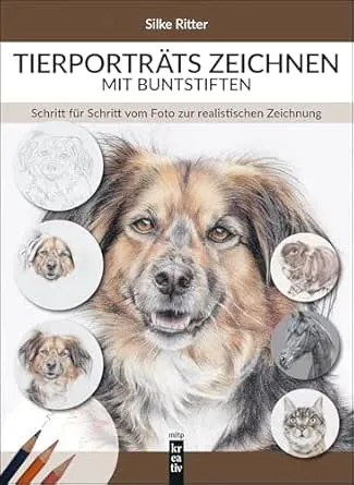 Tierporträts zeichnen mit Buntstiften