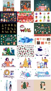24 Christmas and Happy New Year Design Elements Bundle 6
