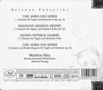 Matthias Rácz - Mozart, Hummel, Weber: Basson Concertos (2013)