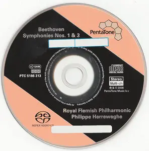 Beethoven - Royal Flemish Philharmonic, Herreweghe - Symphonies 1 & 3 [Hybrid SACD: PS3 SACD Rip & EAC CD Rip]