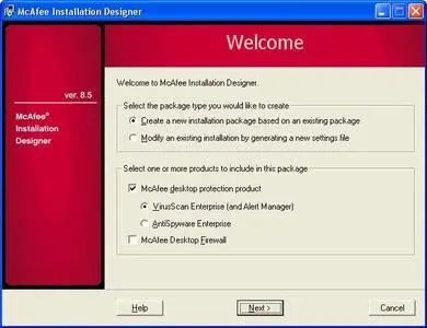 McAfee Installation Designer ver. 8.5.0 Retail
