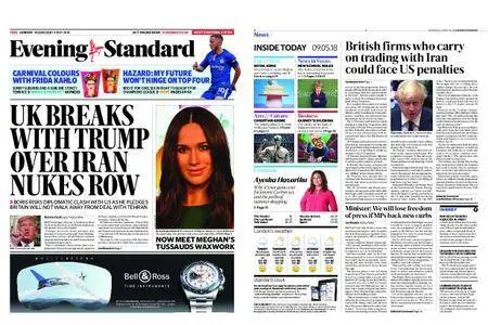 London Evening Standard – May 09, 2018