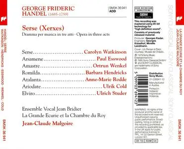 Jean-Claude Malgoire, La Grande Ecurie et la Chambre du Roy - George Frideric Handel: Serse (1995)