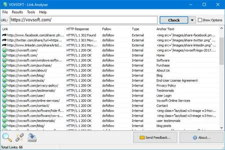 VovSoft Link Analyzer 2.0