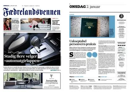 Fædrelandsvennen – 02. januar 2019