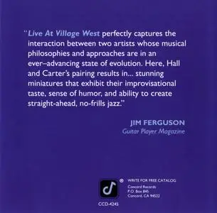 Ron Carter & Jim Hall - Live At Village West (1982) {Concord Jazz CCD-4245 rel 1992}