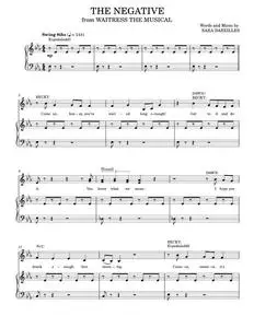 The Negative (from Waitress the Musical) - Sara Beth Bareilles (Piano Vocal)