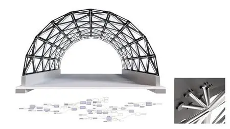 Grasshopper Rhino 3D Arched Structure Skin Parametric Design