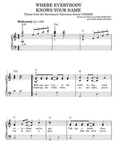Where Everybody Knows Your Name - Gary Portnoy, TV Theme Song (Easy Piano)