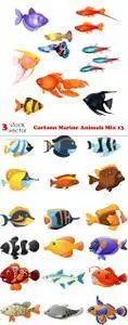 Vectors - Cartoon Marine Animals Mix 13