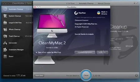 CleanMyMac 2.3 beta 1