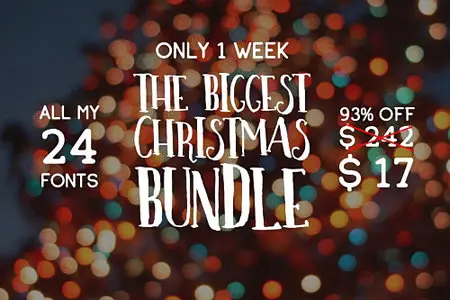 CreativeMarket - 24 fonts Christmas bundle