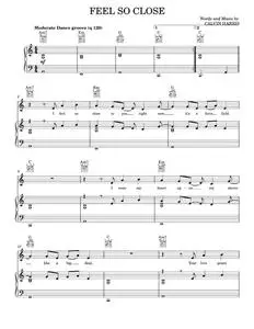 Feel so close - Calvin Harris (Piano-Vocal-Guitar)