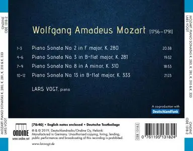 Lars Vogt - Mozart: Piano Sonatas K280, K281, K310 & K333 (2019)