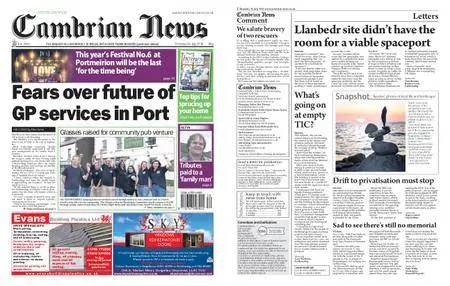 Cambrian News Arfon & Dwyfor – 27 July 2018