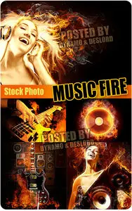 Music fire - UHQ Stock Photo