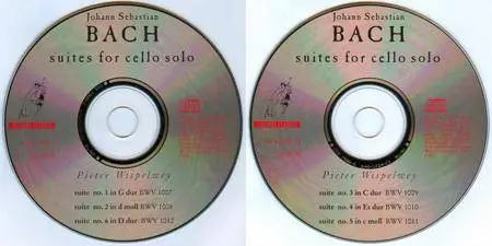 Bach- Wispelwey - 6 Suites for Violoncello solo (1990, Channel Classics # CCS 1090)