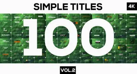 100 Simple Titles and Lowerthirds Vol.2 - Project for After Effects (VideoHive)