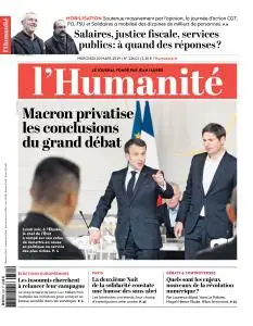 L'Humanite du Mercredi 20 Mars 2019