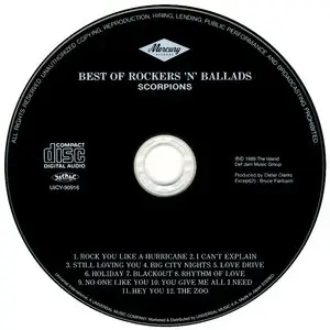 Scorpions - Best Of Rockers 'N' Ballads (1989) [2008, Japan SHM-CD]