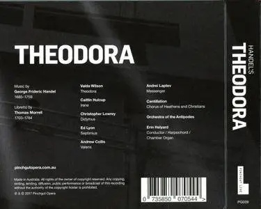 Cantillation, Orchestra of the Antipodes, Erin Helyard - Pinchgut Opera - Handel: Theodora (2018)