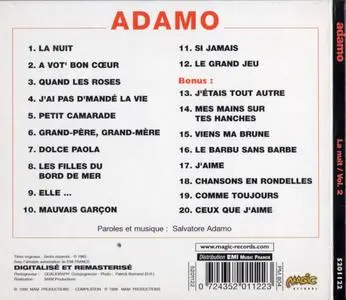 Adamo - La Nuit / Vol. 2 (1965) {1999, Remastered}