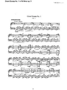 Grand Sonata No. 1 in F# Minor